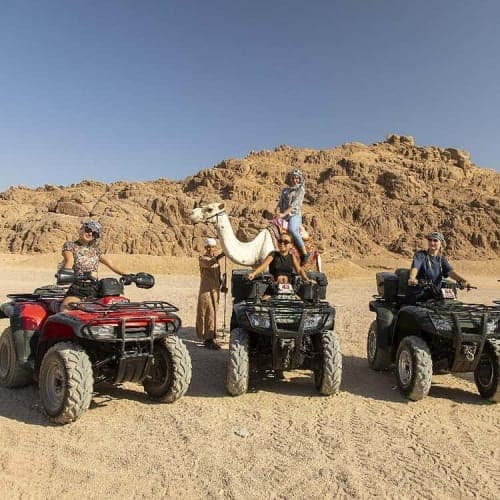 Quad Biking Desert Adventure with Camel Ride, Bedouin Tea & Echo Valley from Sharm El Sheikh