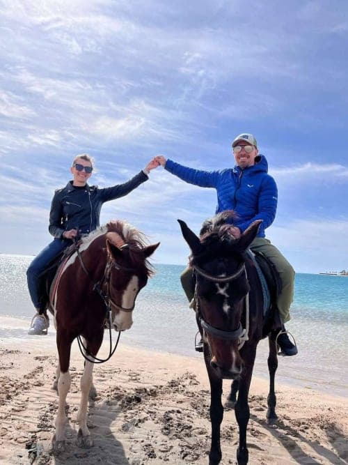 Beach and City Desert Horse Riding Tour 2 hours